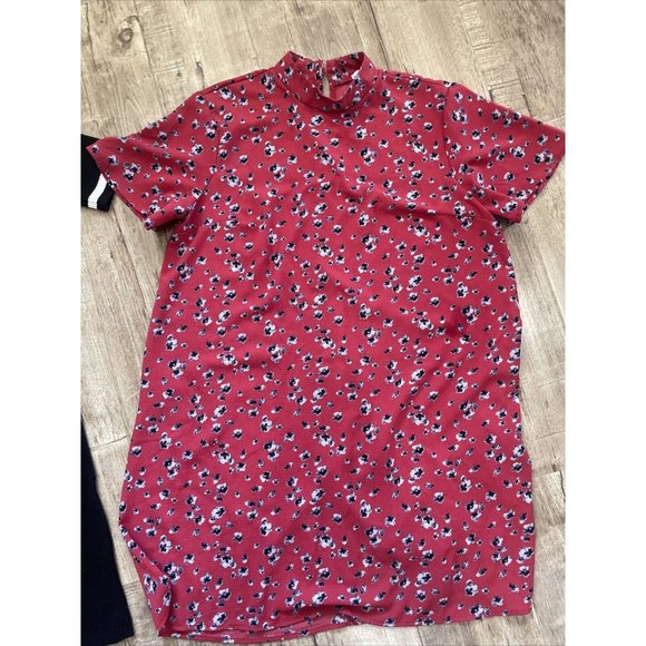 Forever 21 Ribbed Open Shoulder Mini Dress S Red Swing Dress S Old Navy Black - Picture 4 of 12